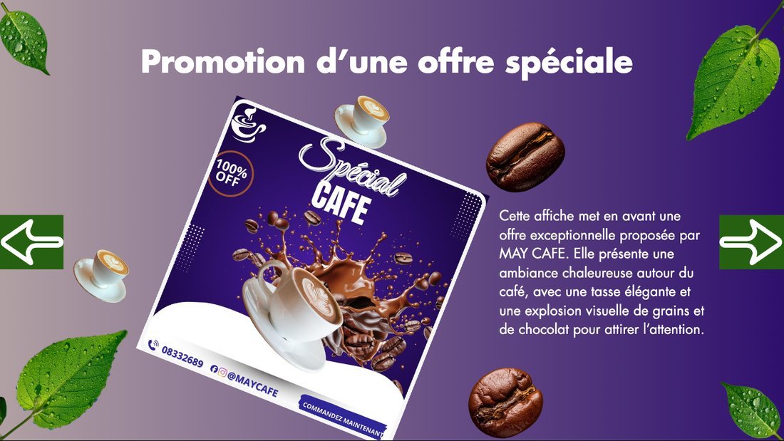 Promotion d'une offre spéciale — MAY CAFE