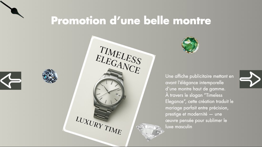 Promotion d'une belle montre — Timeless Elegance